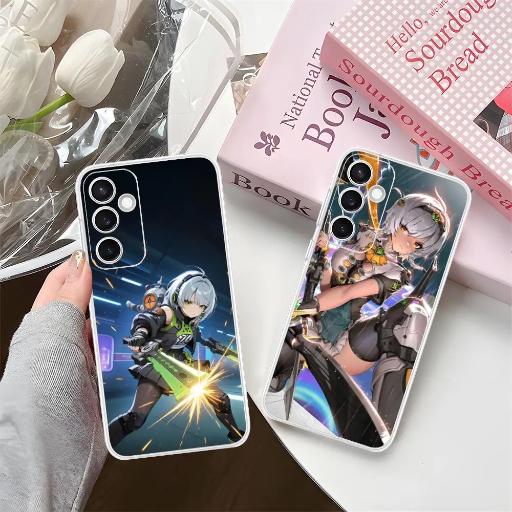 Фото Чехол Zenless Zone Zero Anby Demara для Samsung Galaxy S25 S24 S23 S22 S21 Plus FE Ultra, прозрачный, цветной, красивый №4