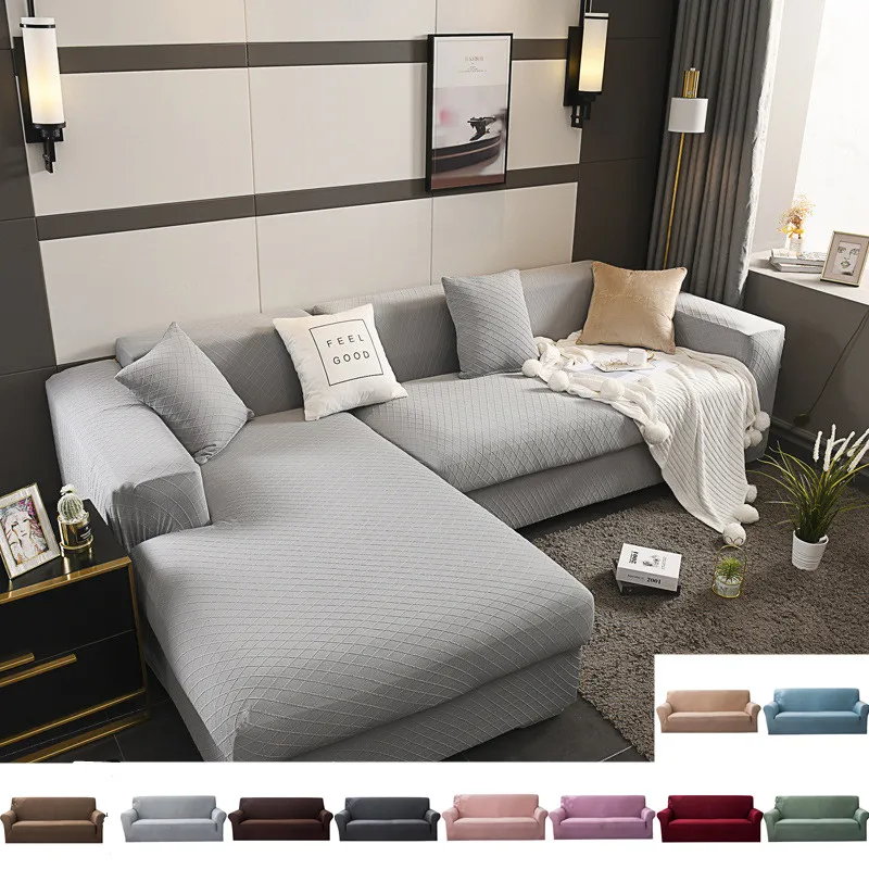 

Jacquard Elastic Line Print Sofa Cover All-inclusive Stretch Elastic Sofa Covers For Living Room Armchair Loveseat Slipcovers