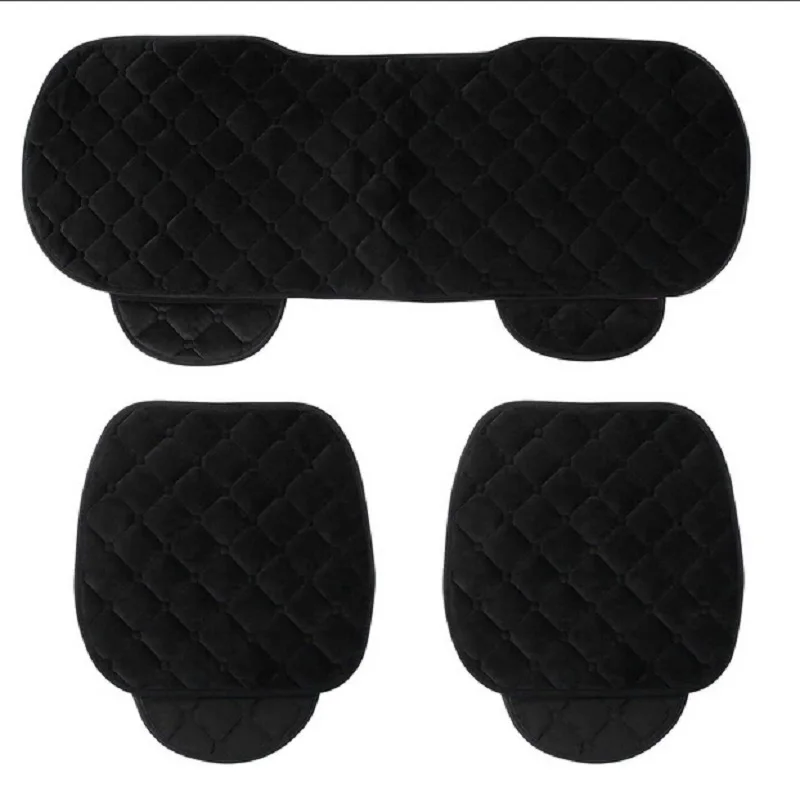 

Хорошая цена, подушка для автомобильного сиденья из трех предметов без спинки, плюшевая зимняя подушка для сиденья