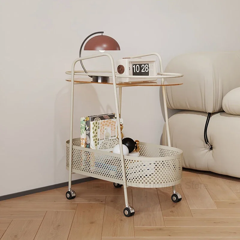 Белые журнальные столики на колесах современное хранилище нерегулярная полка