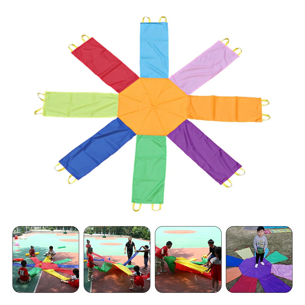 

Game Props Sport Accessories Rainbow Umbrella Physical Training Toy Octagonal Nylon Plaything Child Supply