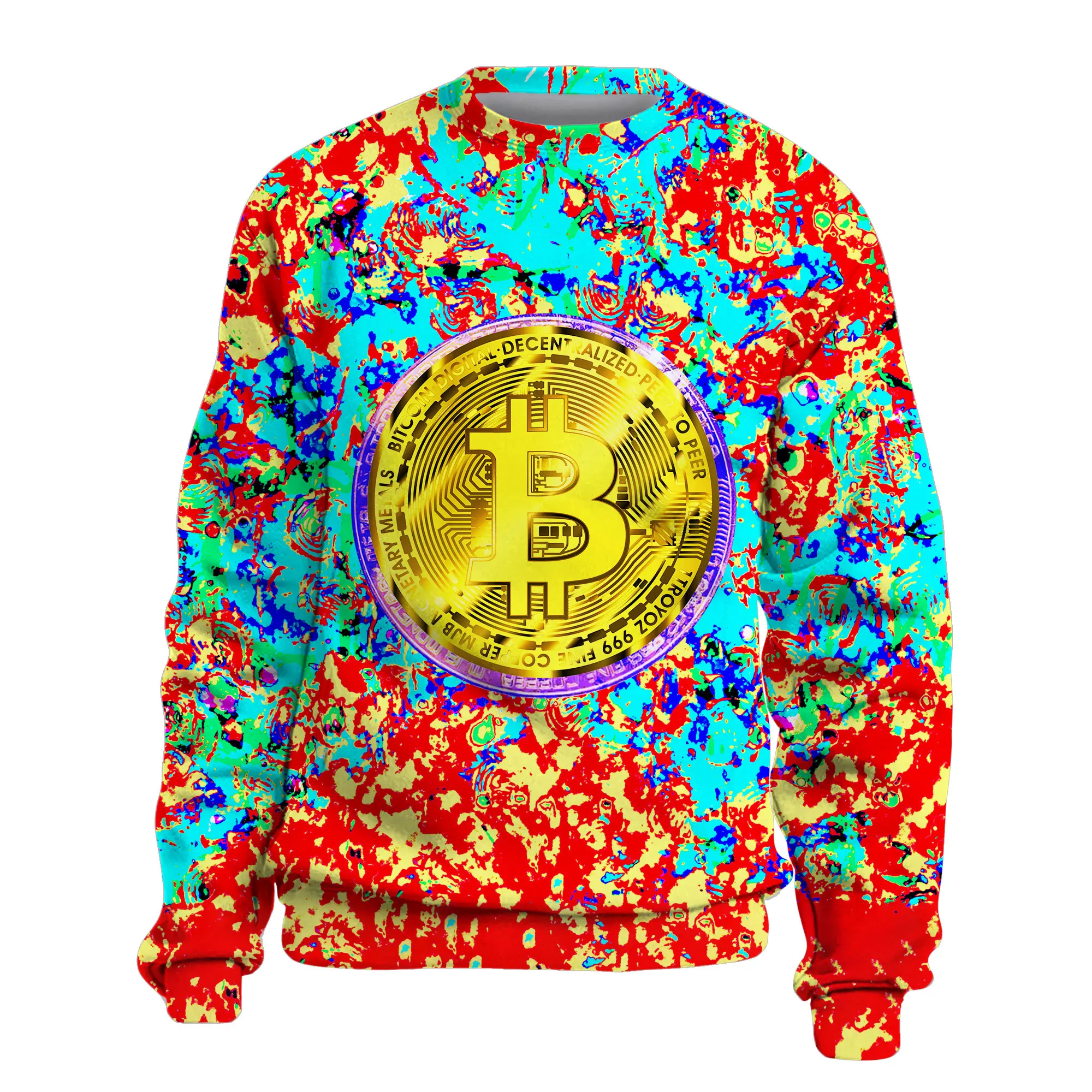 Худи Y2k с рисунком биткоина Мужская доставка худи уличная одежда флисовый