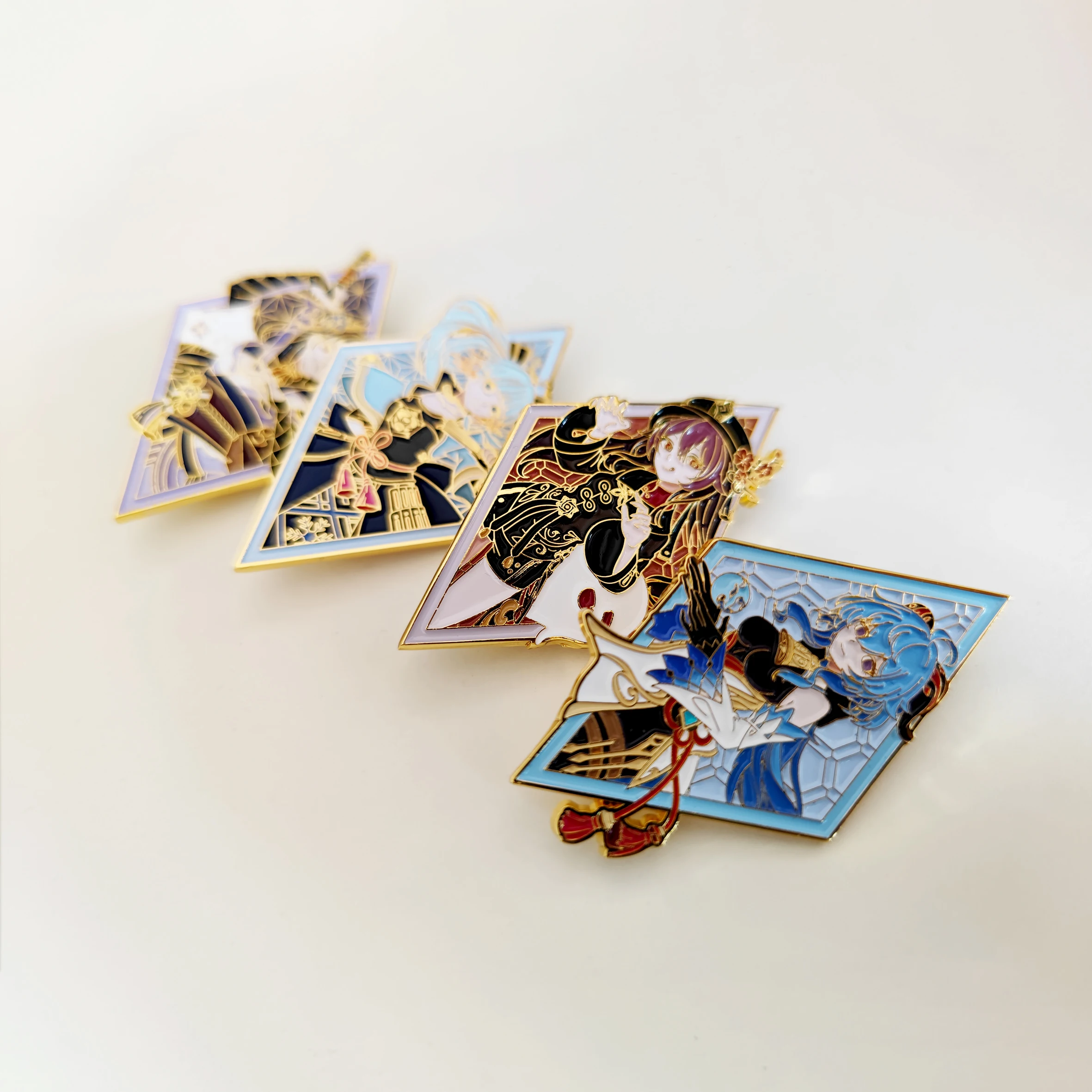 

Game Genshin Impact Kamisato Ayaka Raiden Shogun Ganyu Hu Tao Metal Badge Button Brooch Pins Souvenir Cosplay Cartoon Medal Gift