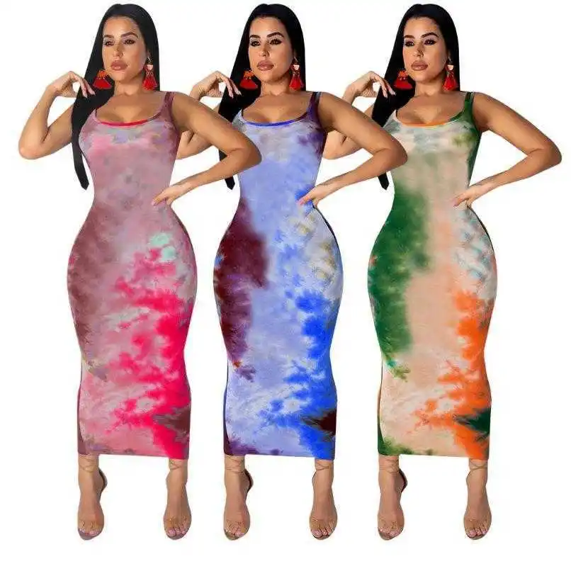 

Colors Size Dress Summer Womens Printed Casual Long Nightclub Skirt