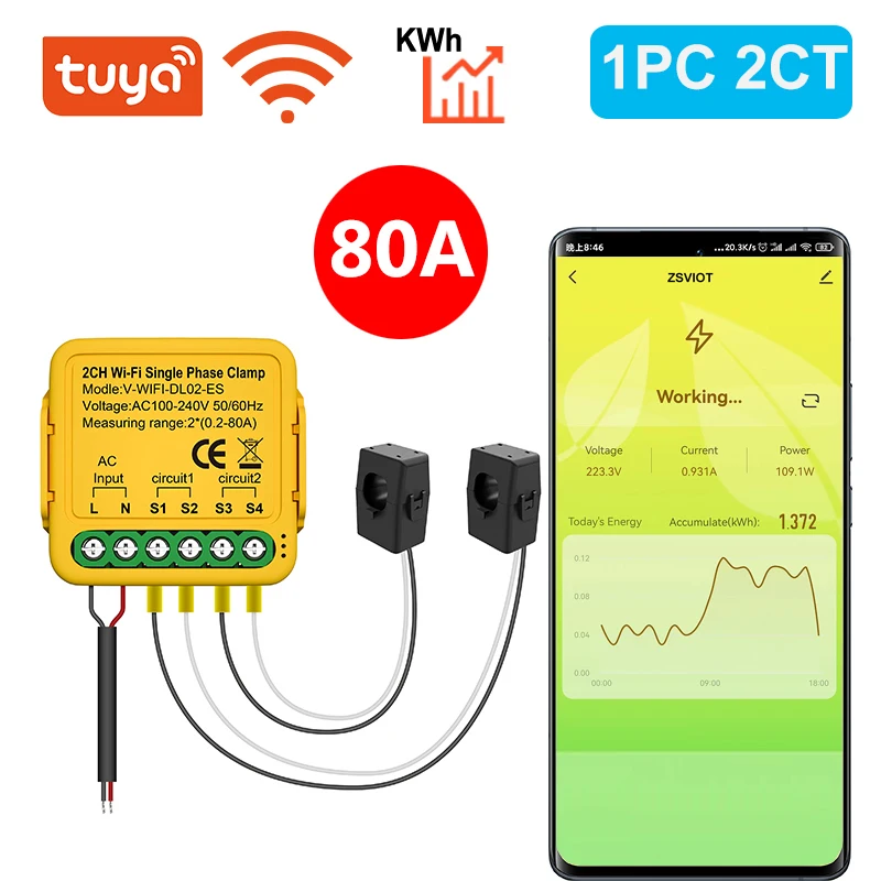 

Контроллер ZSVIOT Wi-Fi для умного дома 80А