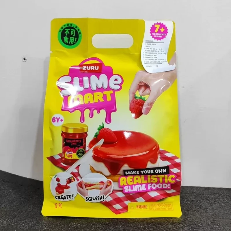 Фото Набор для творчества Zuru Slime Mart: Слайм для снятия стресса, имитация еды (гамбургер, пицца, пончик), интерактивный, креативный, забавный подарок №3