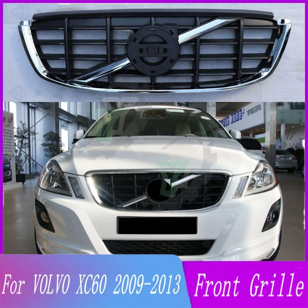 

31290999 For VOLVO XC60 2009 2010 2011 2012 2013 Car Accessory Chrome Front Bumper Grille Centre Panel Styling Upper Grill