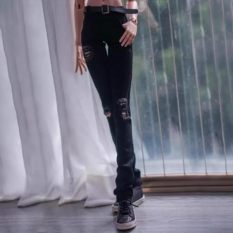 Красивые черные джинсовые брюки Bjd для 1/4 куклы дяди одежда CMB346