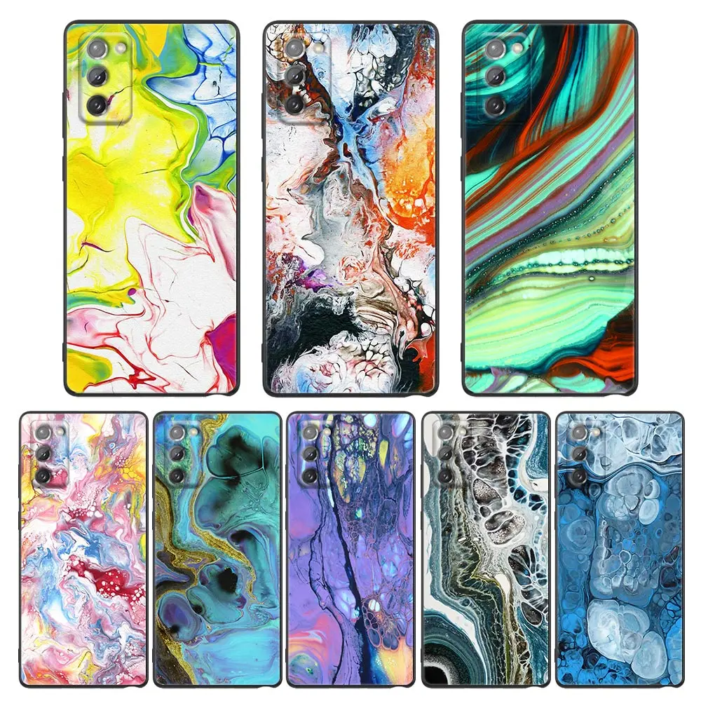 

Case For Samsung NOTE 20 10 9 8 Ultra Lite M32 M31 M30 M30S 5G 2018 J8 J6 Pro Plus Prime Case Abstract Painting Artistic Lines