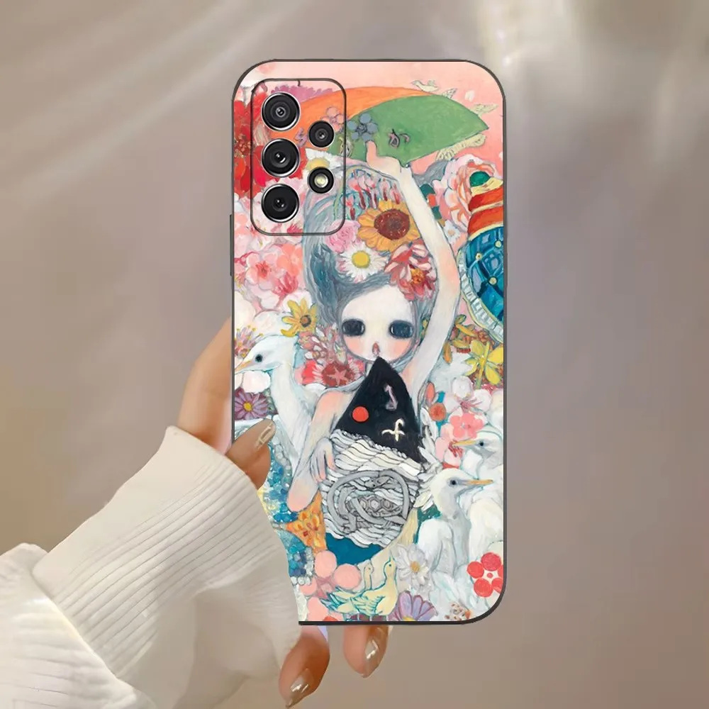 A-Aya T-Takano Phone Case For Samsung Galaxy A91 A80 A73 A72 A71 A53A52 A32 A31A22 A21s A20 Black Cover