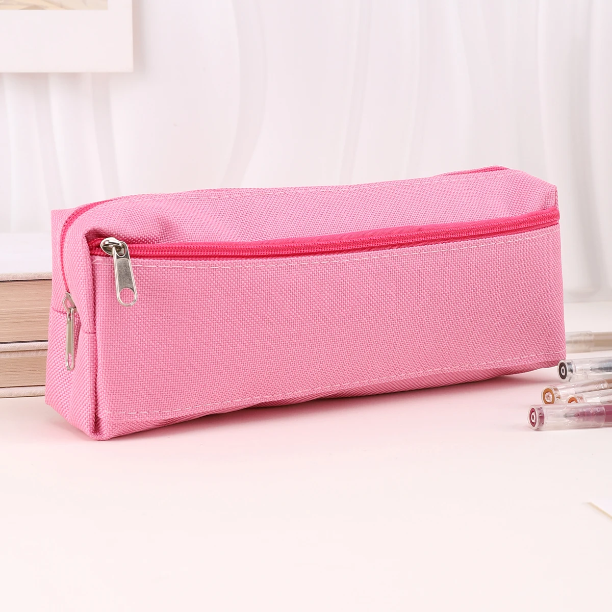 

Полиэстеровая Сумка-карандаш С Двойной Молнией, Большая Емкость Для Хранения Школьных Принадлежностей, Подарок Для Студентов