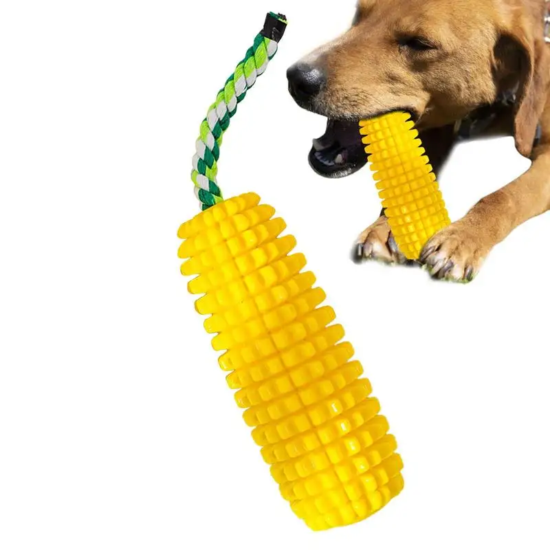 

Dog Toys Corn Exquisite Teething Chew Corn Toys Flexible Tooth Cleaning Dog Toys Multifunctional Interactive Dog Toy With Squeak