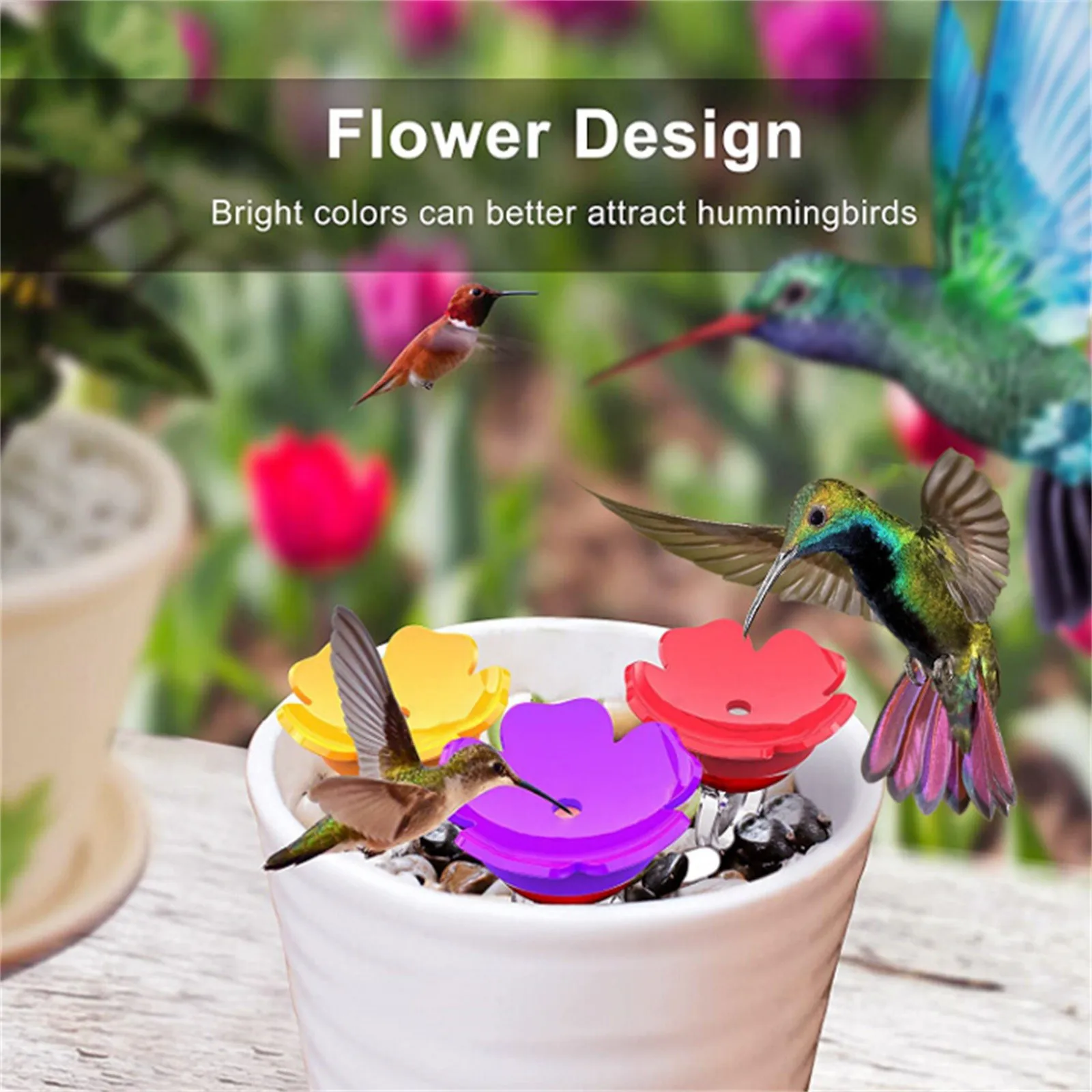 

Flower Hummingbird Ring Feeders For Outdoors Bird Feeders Garden Backyard Pet Bird Feeders Yard Bird Water Drinking Supplies