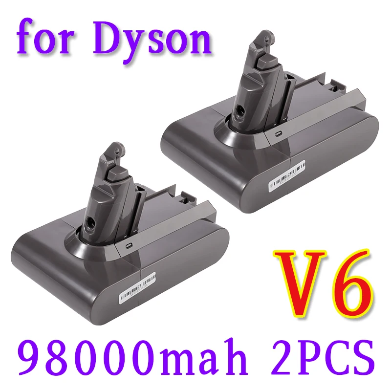 

Сменный литий-ионный аккумулятор 98000 мАч 21,6 в для пылесоса Dyson V6 DC58 DC59 DC61 DC62 SV09 SV07 SV06 SV04 SV03