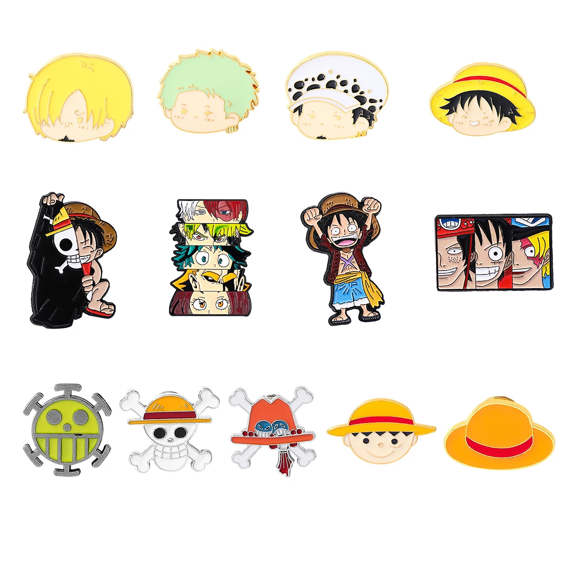 

Cartoon Brooch Head Straw Hat Brooch Clothing Accessories Backpack Alloy Brooch Badge Enamel Lapel Pins Wholesale