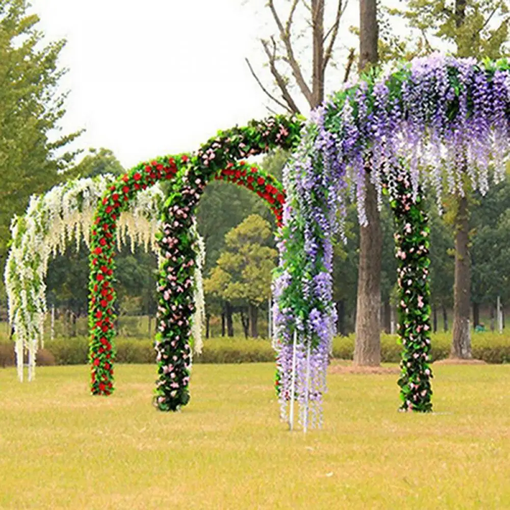 

Artificial Wisteria Flowers Vine Silk Flower Wedding Garden Party Hanging Decor