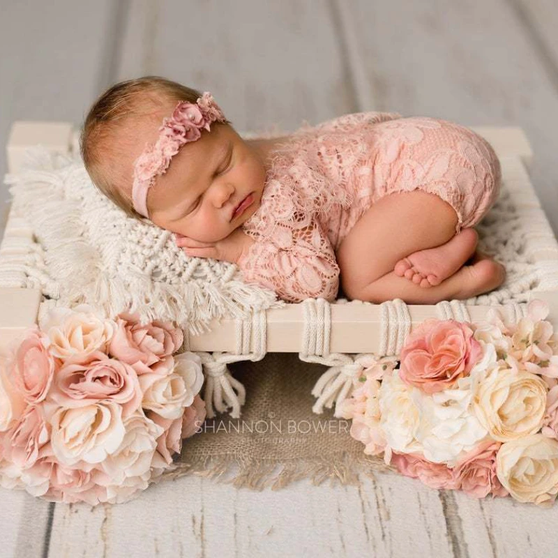 Newborn Woven Chair Photography Props Baby Hundred Days One-year-old Photo Bohemian Style Woven Products Auxiliary Modeling Bed