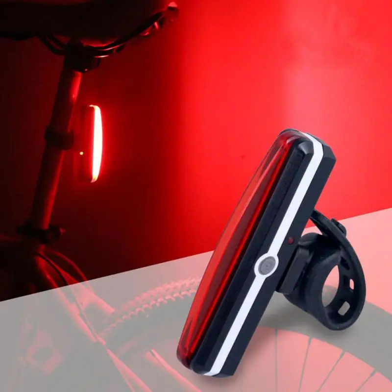 

LED Bicycle Flashlight COB Tail Light Waterproof 6Flashing Mode Bike USB Charging Warning Rear Lamp Night Riding Red White Light