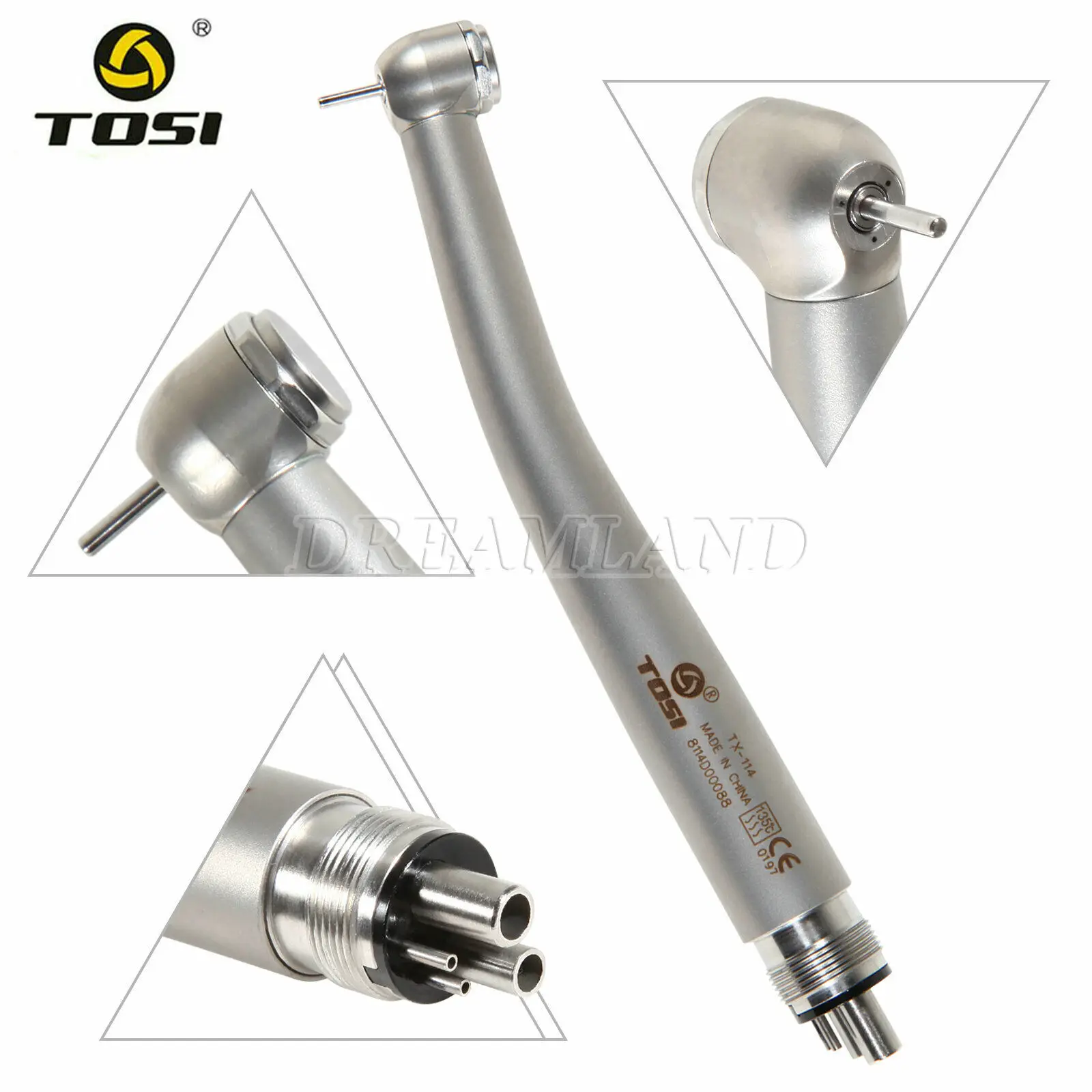 Фото NSK Style Dental тройной распылитель из нержавеющей стали, высокоскоростная фототурбина с 4 отверстиями №4