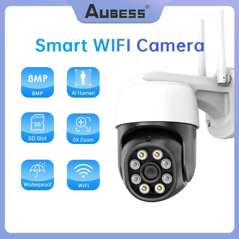 

8MP 4K HD IP Camera Outdoor WiFi Security Camera Auto Racking Webcam 5X Zoom IR Night Vision CCTV Video Surveillance IP66