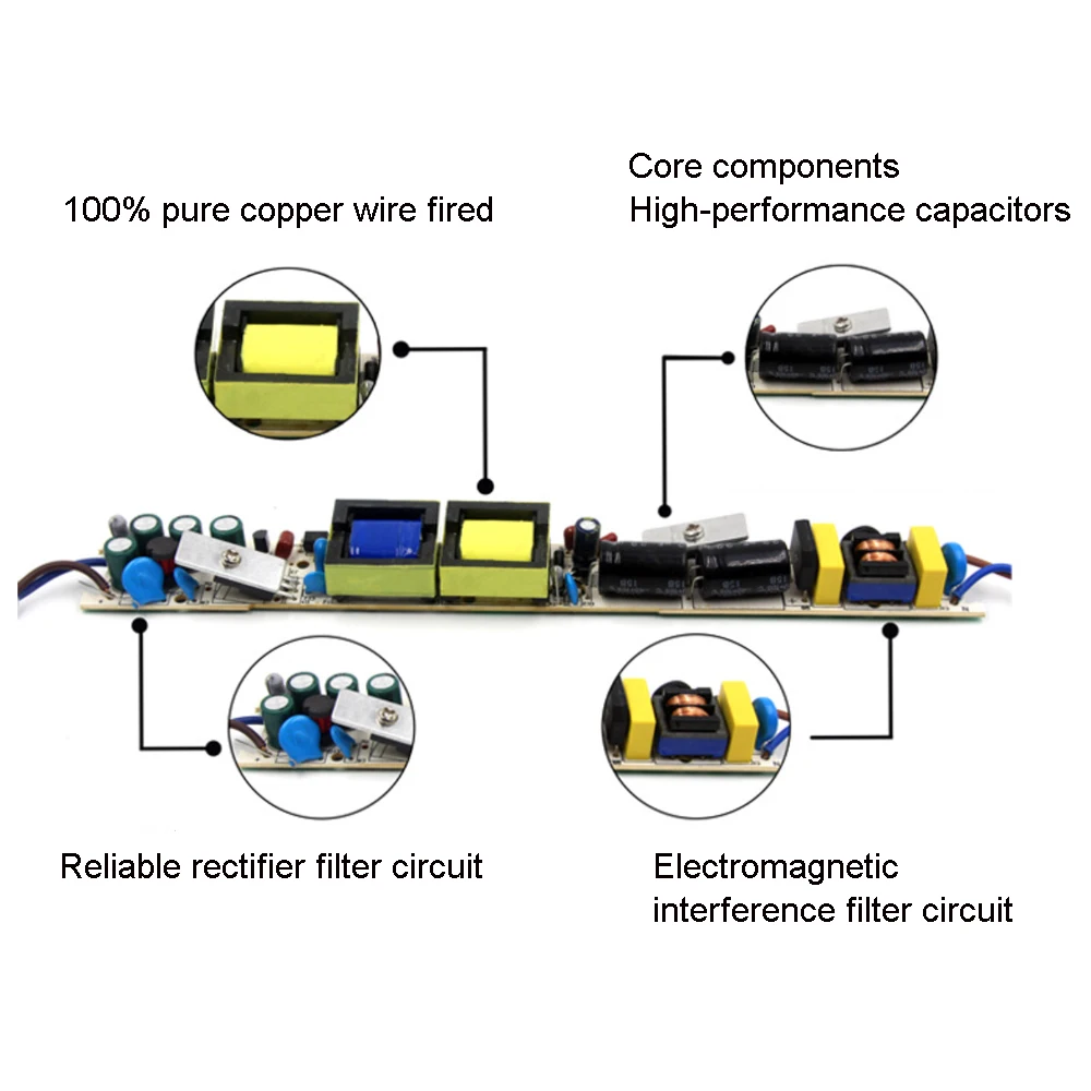 Ультратонкий светодиодный трансформатор постоянного тока 12 В 24
