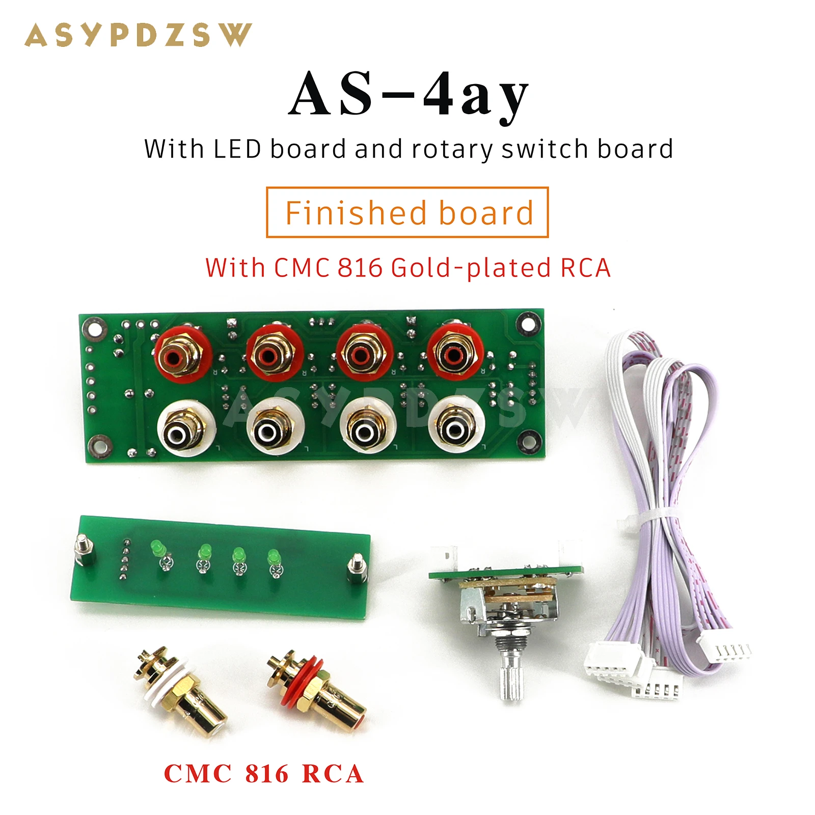 

AS-4ay General type RCA Preamplifier Audio signal input Manual switch DIY Kit/Finished board