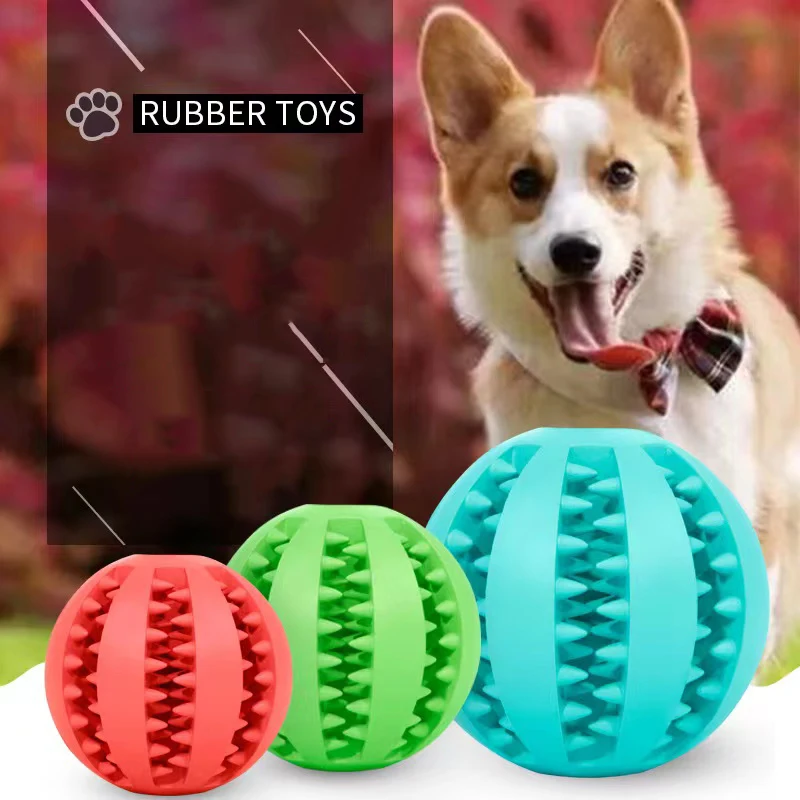 Silicone Pet Dog Toy Ball Interactive Bite-resistant Chew To