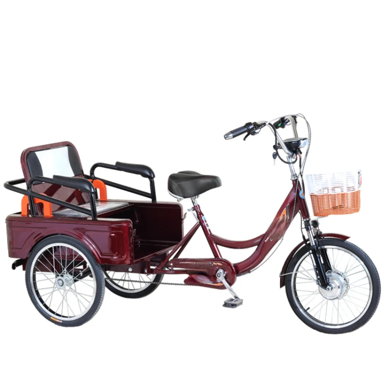 Pedal tricycle, adult electric power assisted pedal scooter,