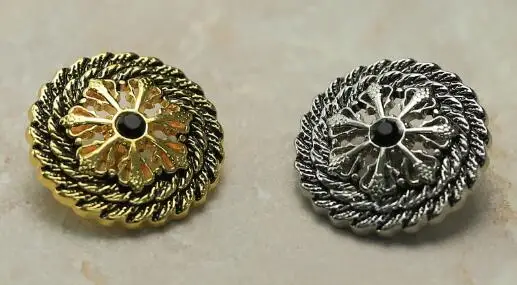 10 шт./партия металлические пуговицы в форме снежинок 18-23 мм