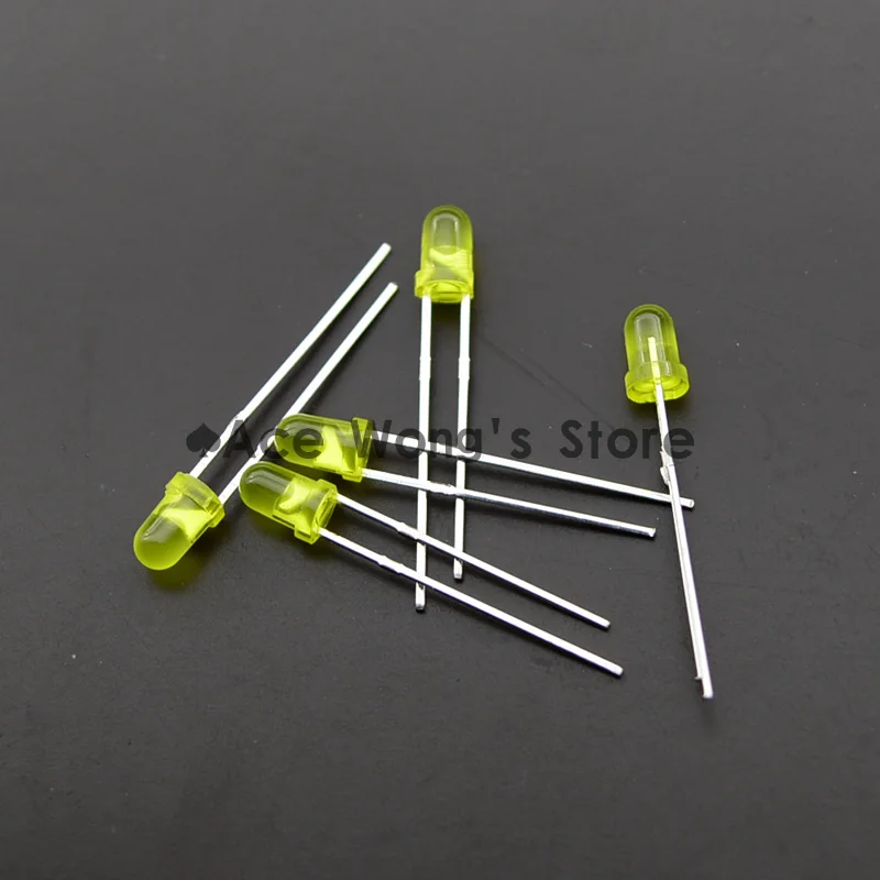 

Free shipping 1000pcs 3mm Yellow LED light emitting diode / F3 LED Yellow Colour