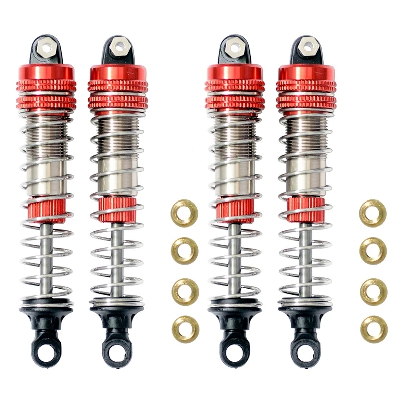 

4Pcs Metal Shock Absorbers Damper For XLF X03 X04 X-03 X-04 1/10 RC Car Truck Upgrade Parts Accessories,Red