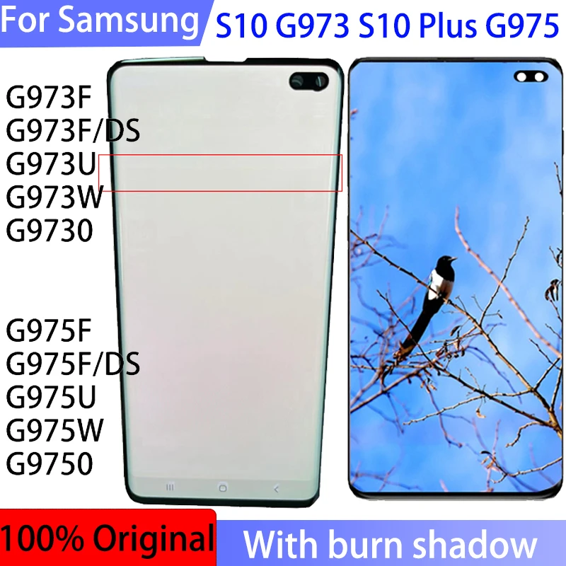 Оригинальный AMOLED S10 Plus ЖК-экран для SAMSUNG Galaxy ЖК-дисплей G975 G975F G975FD сенсорный экран