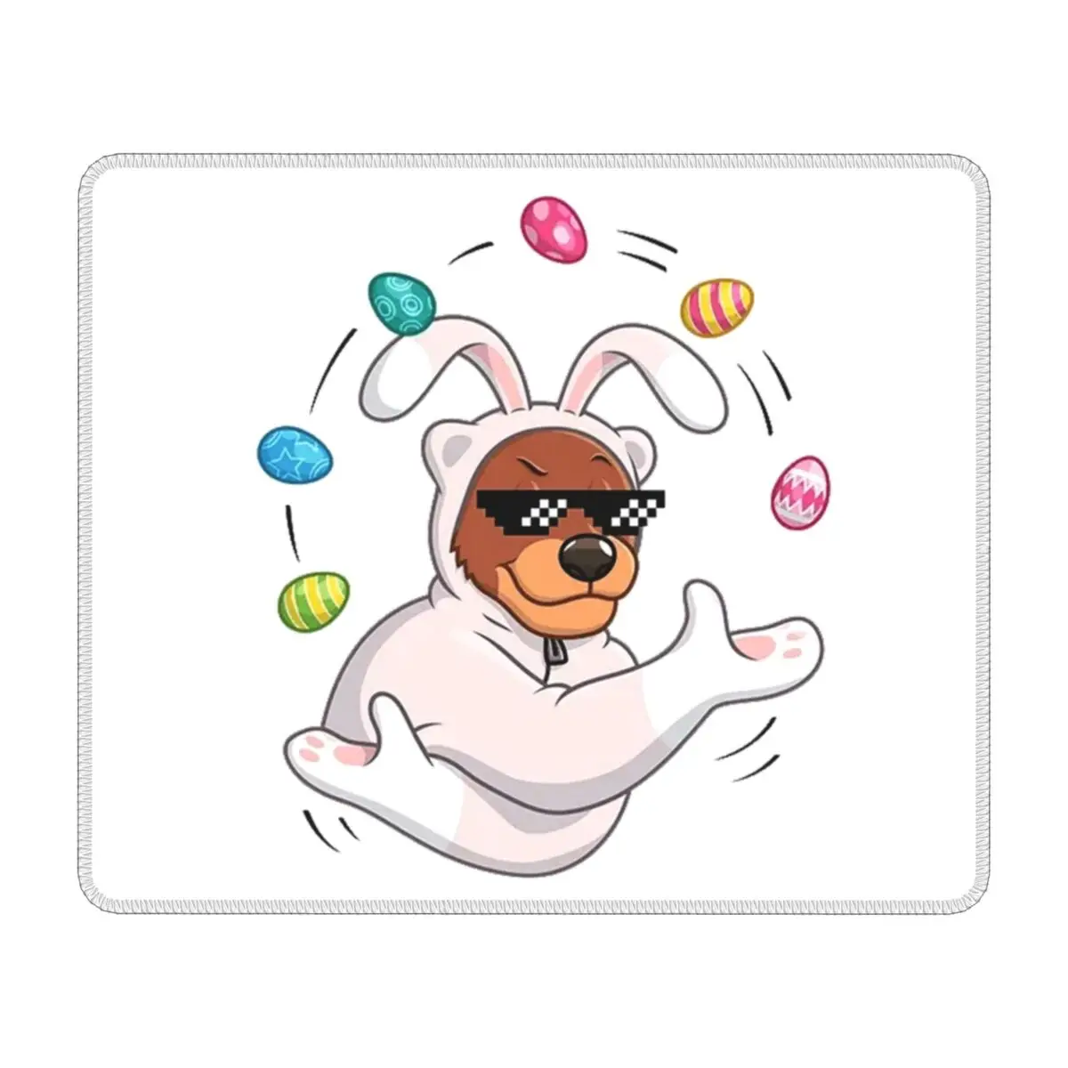 

Classic Easter Egg Basket Jesus Mouse Pad With Locking Edge Gamer Mousepad Anti-Slip Rubber Base Funny Bunny Office Desktop Mat