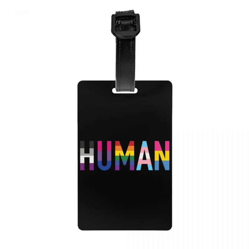 

Human LGBT Luggage Tag for Suitcases Fashion Gay Pride Baggage Tags Privacy Cover ID Label