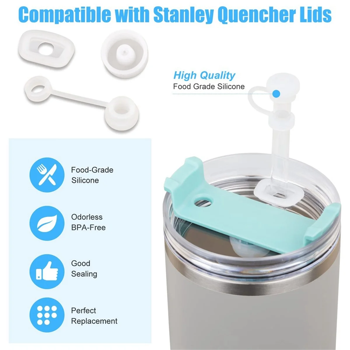 6 шт. силиконовая пробка с защитой от разливов для чашки 1 0 40/30/20 унций комплект