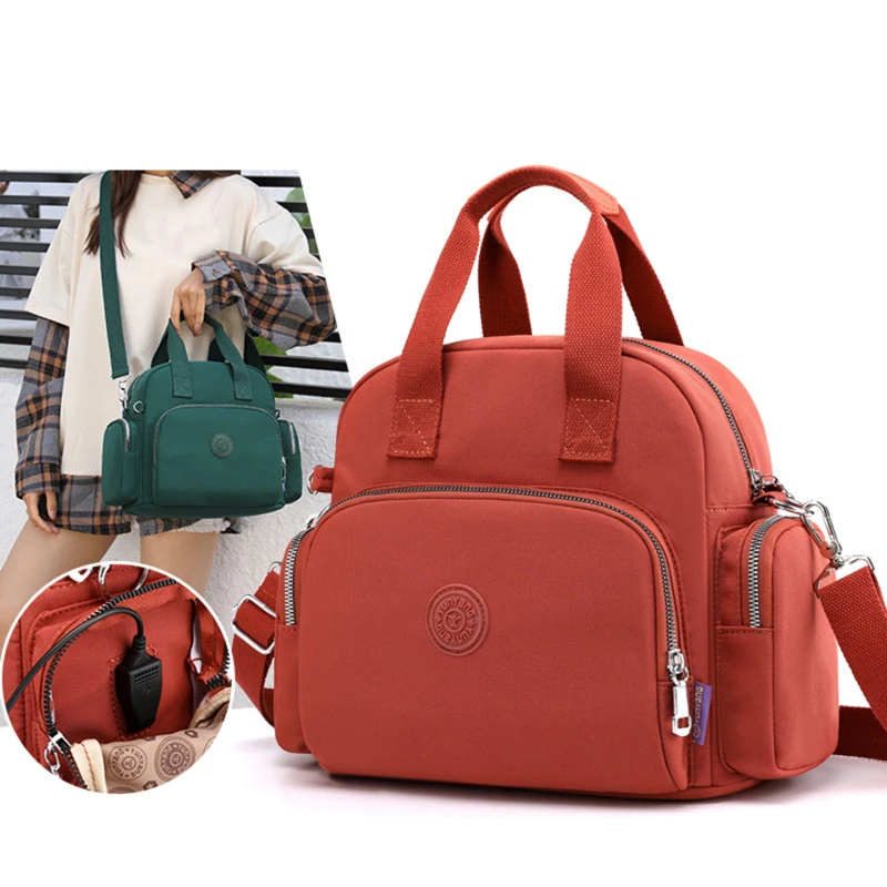 

Multifunctional Shoulder Bag Women's Luxury Crossbody Bag With Hidden USB Charging Handbags Female Crossbody Bag