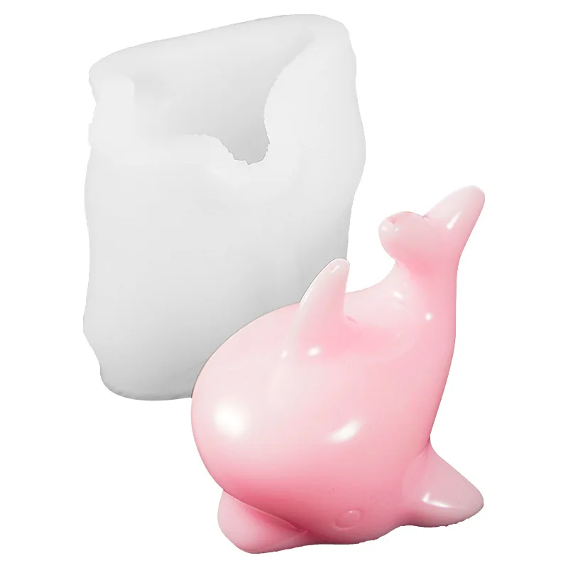 

3D Dolphin Cake Decorating Mould Food Grade Ice Cube Chocolate Fondant Mold Creative Cartoon Animal Cake Kitchen Baking Tool