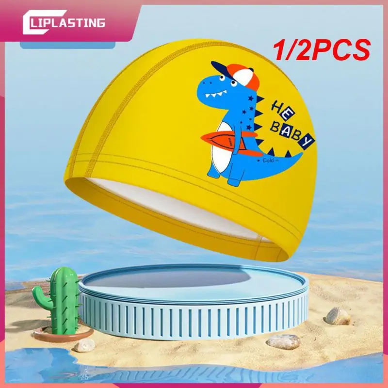

1/2PCS Waterproof And Non-slip Sky Blue Various Patterns Butt Head High Elasticity Swimming Supplies Printed Silicone