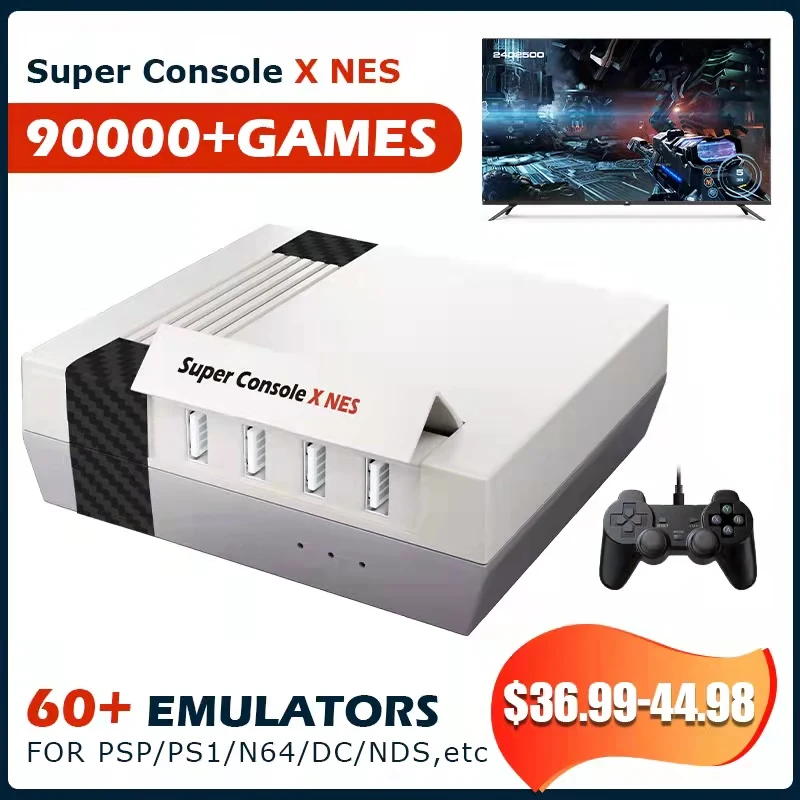 Retro Video Game Consoles Super Console X NES For PSP/PS1/DC/N64 TV Box Portable Game Player With 90000+ Games Console Emulator