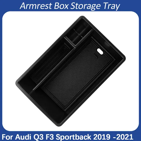 Подлокотник для Audi Q3 F3 Sportback 2019 2020 2021, контейнер для хранения, органайзер, поднос, контейнер для хранения, аксессуары для интерьера
