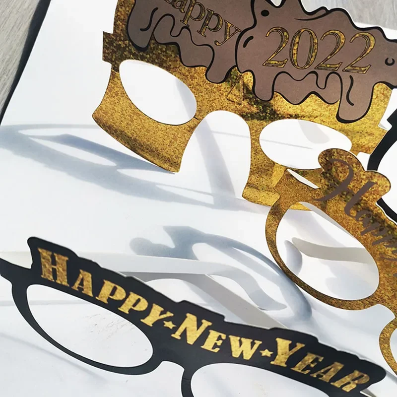 Новогодние блестящие очки реквизит для фотографий взрослых и детей (6 шт.)