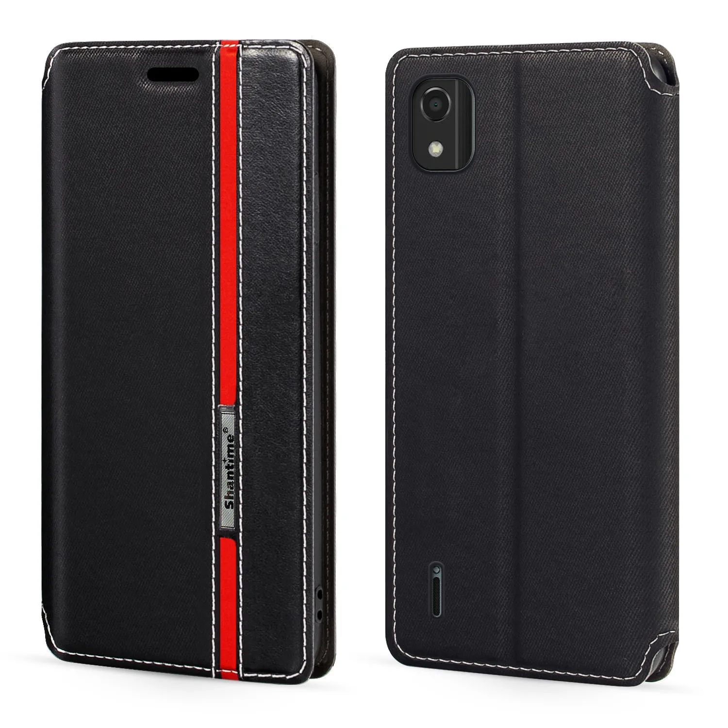 

For Nokia C2 2nd Edition Case Fashion Multicolor Magnetic Closure Leather Flip Case Cover with Card Holder 5.7 inches