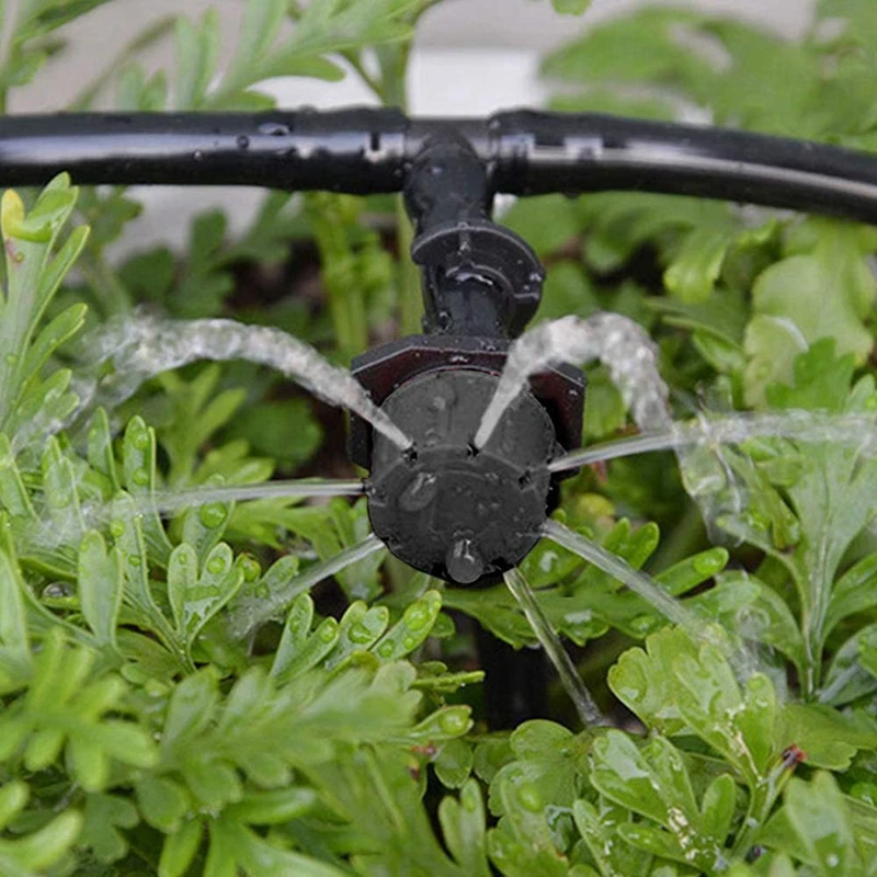 

300Pcs Adjustable Irrigation Drippers Sprinklers 1/4 Inch Emitter Dripper Mini Drip Irrigation Sprinklers For Lawn