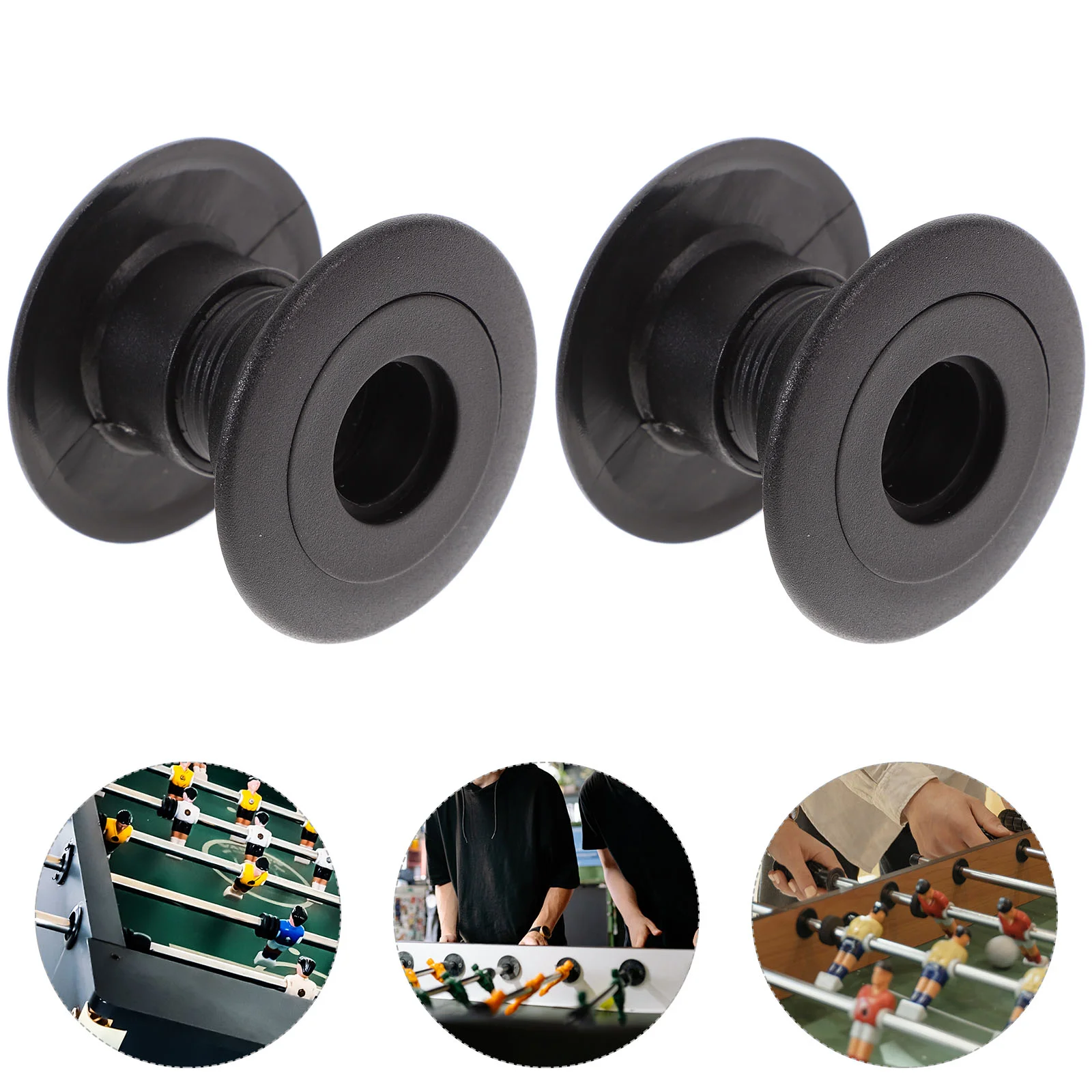 10 Set Foosball Bushing Footies Table Football Machine Bearing Black Parts Accessories Soccer