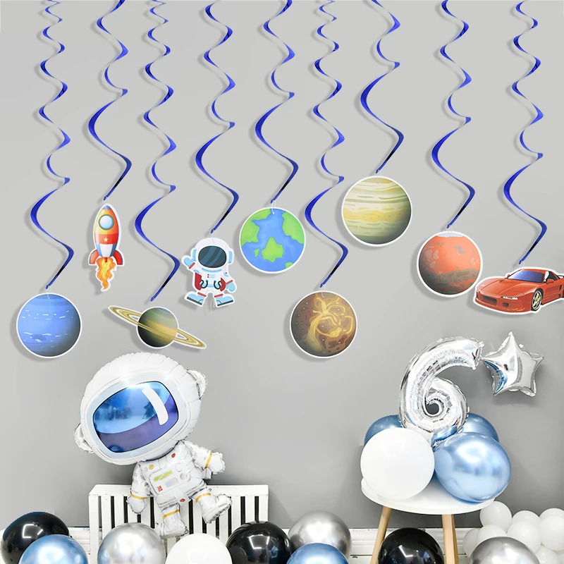 

Solar System Planet Theme Hanging Ornament Space Galaxy Swirls Banner Bunting Flag Kids Boys Birthday Party Decoration
