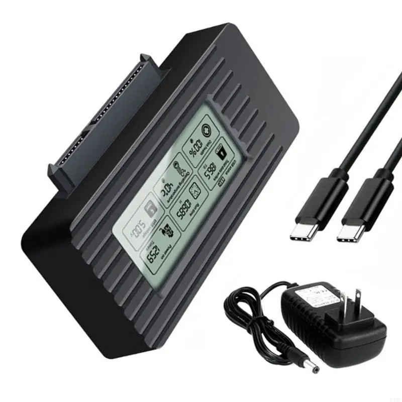 918C USB3.1 TypeC HDDs Case Устройство чтения жестких дисков для 2 5 3 со светодиодным дисплеем