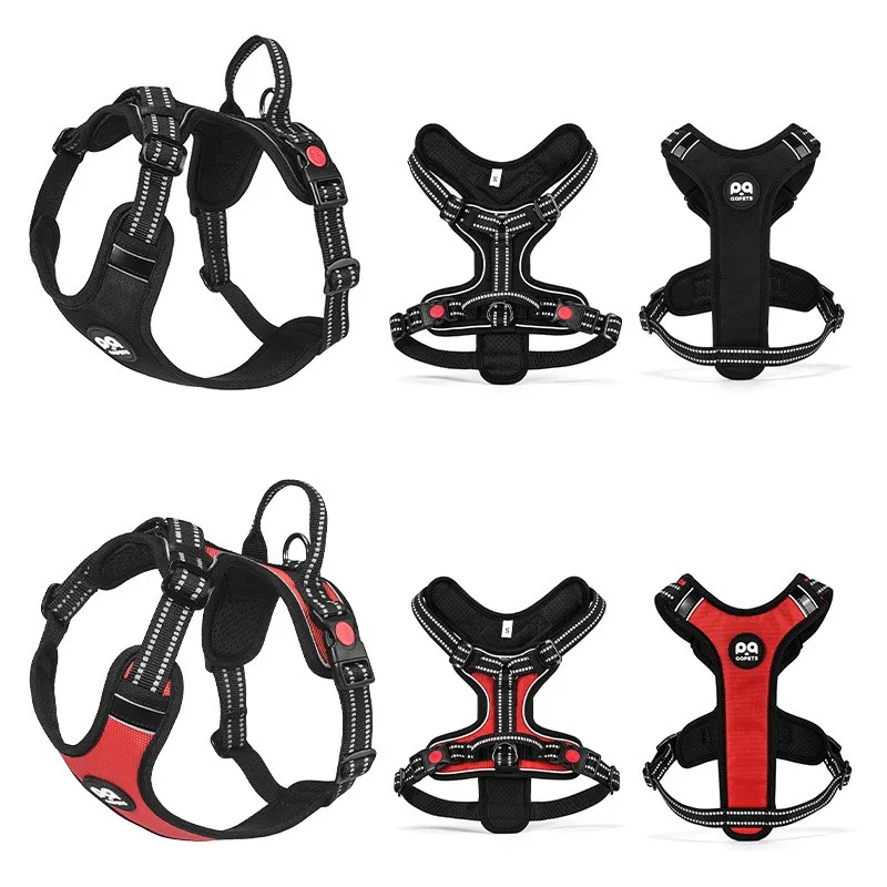 

Dog Harness Reflective Nylon Chest Back Adjustable Padded Dog Vest For Small Medium Large Dogs Pet Training No Pull Dog Harness