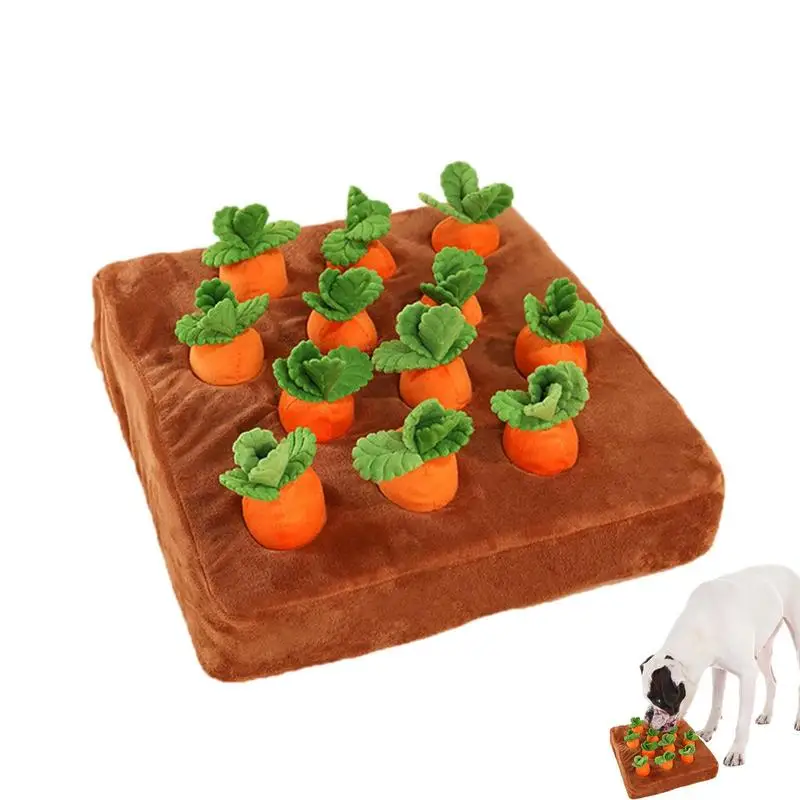 

Carrot Dog Toy Hide And Seek Carrot Farm Dog Toys Enrichment Pet Foraging Mat For Smell Training And Slow Eating Stress Relief