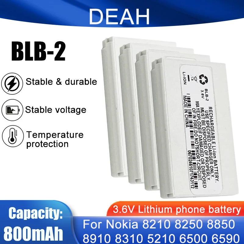 BLB-2 BLB2 3 6 V 800mAh батарея для телефона Nokia 6500 6510 6590 6590i 7650 8210 8250 8270 8290 8310 8390 8850 - купить по