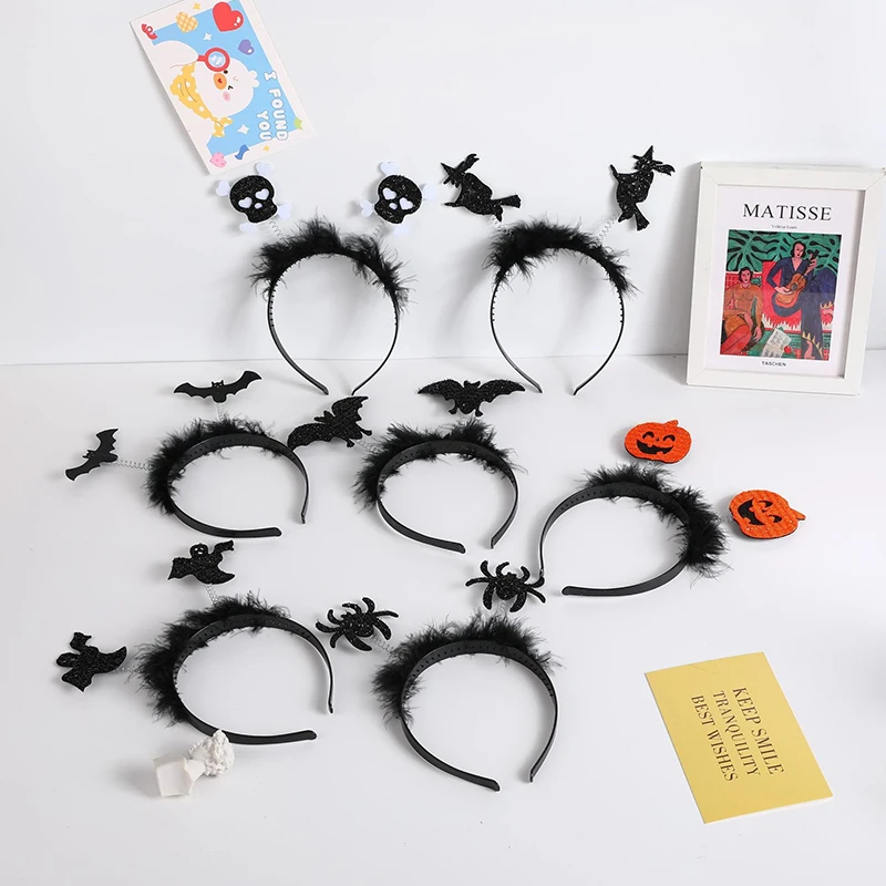 

1pc Cartoon Halloween Sequins Cat Ear Hair Hoop Woman Headband Makeup Headband for Party Easter Cosplay Hairband
